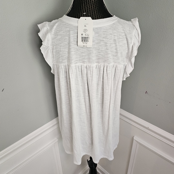 NWT Wonderly size XL flutter cap sleeve top - Picture 7 of 13